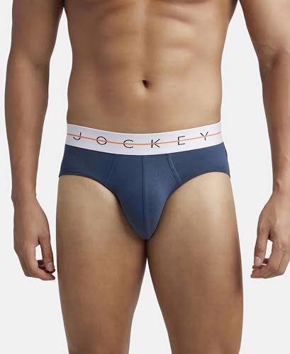 Image of Jockey NY15 Men's Super Combed Cotton Elastane Stretch Solid Brief with Ultrasoft Waistband (Pack of 2)