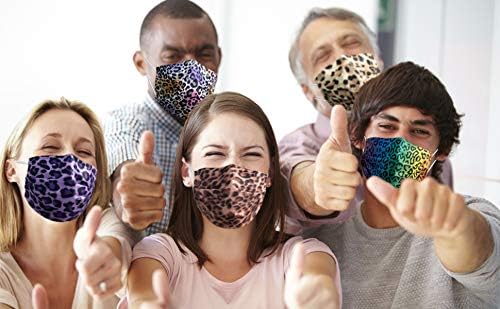 Colored Disposable Face Masks Printed with Leopard Pattern Design,50 Pack 3 PLY Multicolored Prints Safety Dust Face Covers,mascarillas desechables,Cute Colorful Cheetah mask for Women,Adults,Girls