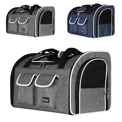 SJGEIDMペットキャリーバックペットバック ペットリュックペットキャリーケース ペットキャリーリュック ペット用リュック ペット バック 犬用 猫用 小型 中型 通気性 軽量 通院 災害時 折りたたみ ペットキャリー コンパクト収納 (大容量で20斤の