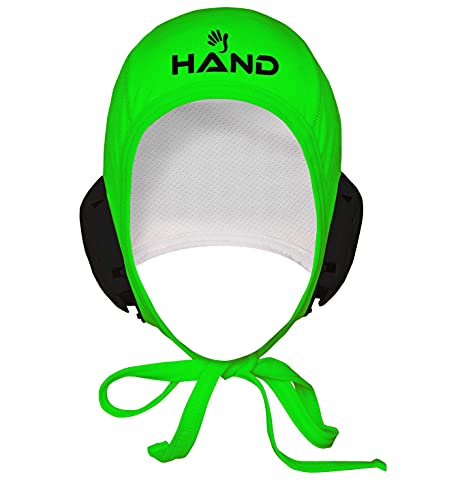 HAND SPORT Gorro de waterpolo para entrenamiento de polo, modelo Training Fluo Entrenamiento Personalizable, Unisex., Verde neón., Talla única Cover