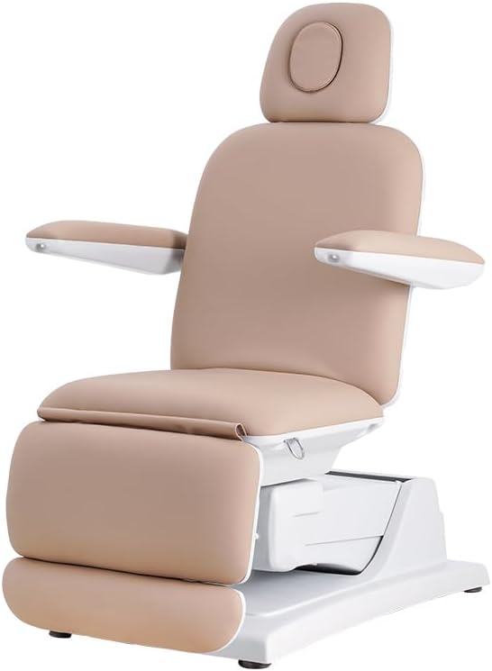 LuxMed SYMPO 4 Motor Fully Automatic Exam Chair - ADA Compliant Electric Medical Treatment Table for Massage, Tattoo, Esthetician & Facial Beds - Hand Remote Included - Sand