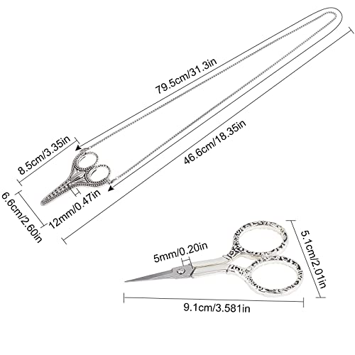 Ciseaux à coudre à pointe pointue acier inoxydable pour broderie de précision - 3