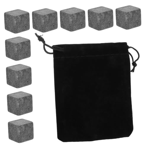 Gatuida Pietre Di Whisky Riutilizzabili in Pietra Cubetti Di Ghiaccio Per Vino e Whisky Con Custodia Accessorio Per Raffreddare Bevande Senza Diluirle