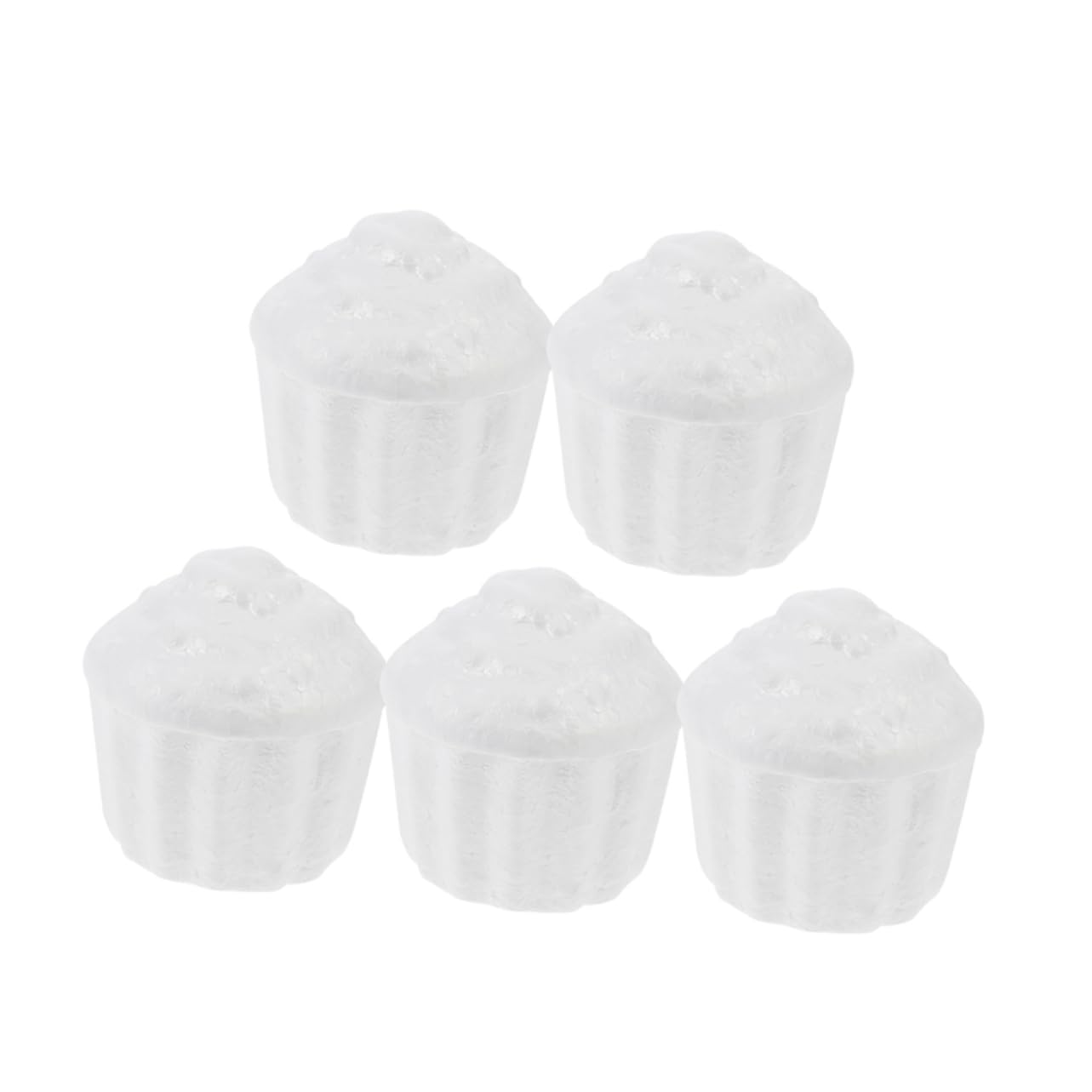 Milisten Lot de 5 Modèles de Gâteaux en Mousse Blanche, Accessoires Créatifs pour Décoration de Gâteau et Travaux Manuels, pour Artisanat et Loisirs DIY