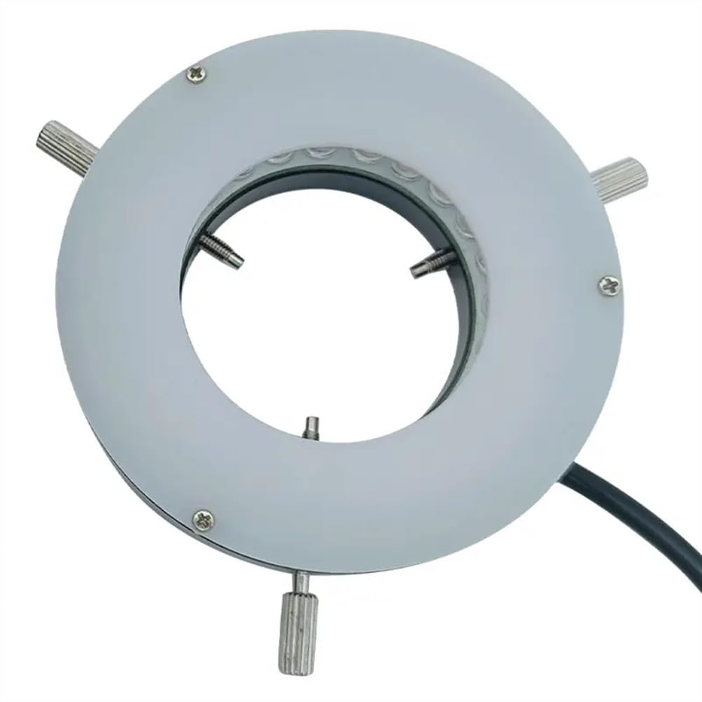 Lab Microscope Replacement Parts Microscope Illuminators-3W LED Ring Light Source with Diffuser Brightness Adjustable 48 Beads Lamp for Industrial Camera-Inner 40mm