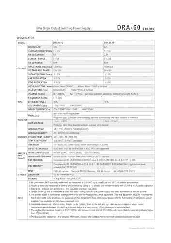 Alimentation à découpage 60W à tension réglable et haute précision - 3