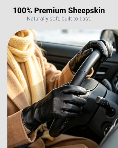 Sheepskin Leather Layerable Winter Gloves