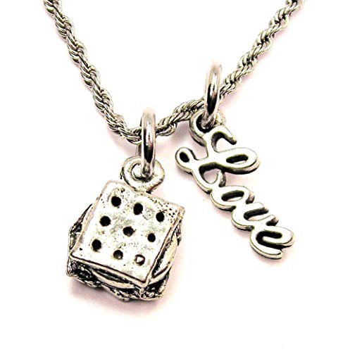 ChubbyChicoCharms S 'More Rope Chain Cursive Love Necklace