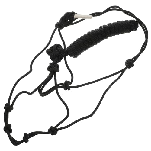 Licol tressé noir polyvalent avec corde robuste d'entraînement
