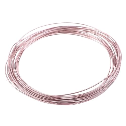 ZYAGH Fil De Fer pour BonsaïS Fils de bonsaï en Aluminium anodisé Noir/Rose, 1 pièce, Fil d'entraînement for bonsaï avec 3 Tailles 5m pour Jardinage DIY Travail Manuel(1.0mm)