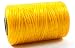 Kulay Artificial Deer Sinew Yellow Waxed Flat Polyester Thread for Beading, Leather, Tie-dye Crafts and Sewing, Yellow Sinue (5-Ply, 300 Yards or 900 Feet)