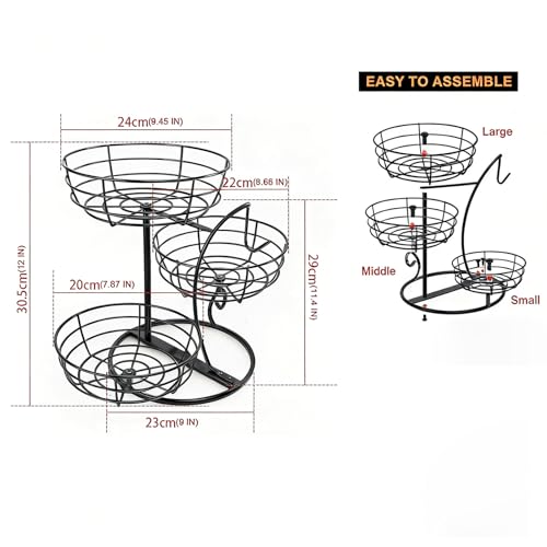 Organizador de cocina vertical y frutero de varios pisos para despensa o piso 6