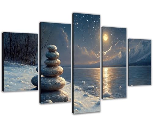 Broderie diamant kit complet hiver grand format 150x75 cm pour decoration salon