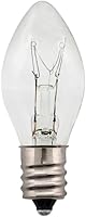 Vista 6 de Creative Hobbies Paquete de 25 bombillas nocturnas de 4 W, incandescentes C7, transparentes, combustión constante, 4 vatios, base de candelabro E12