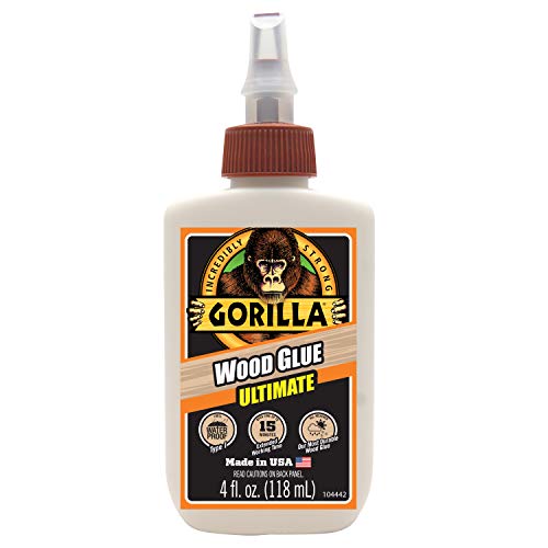Gorilla Ultimate Waterproof Wood Glue, 4 Ounce, Natural Wood Color, (Pack Of 2) #TOP1