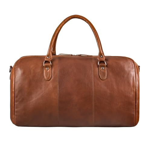 Sac en cuir de luxe STILORD Jarvis le weekender mixte en cuir de vachette véritable