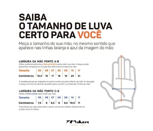 Luva Goleiro Futebol Campo Training FOCUS Junior - POKER - LUVA GOLEIRO INFANTIL Tam. 7 - Cor Sortid