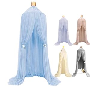ESUPPORT Dome Princess Bed Canopy Round Lace Mosquito Net Play Tent Hanging House Decoration Lace Netting Curtains…