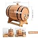 Imagen de dispensador de whisky con soporte barril de whisky de roble envejecido de 1 litro con dispensador de grifo barril de v