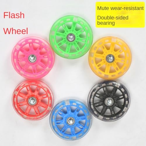 2 pcs Flash Led Bicycle Training Wheels para bicicletas infantiles y scooter, ruedas de 110mm, reemplazo universal para bicicletas de niños de 12 a 20 pulgadas (Azul) miniatura 5