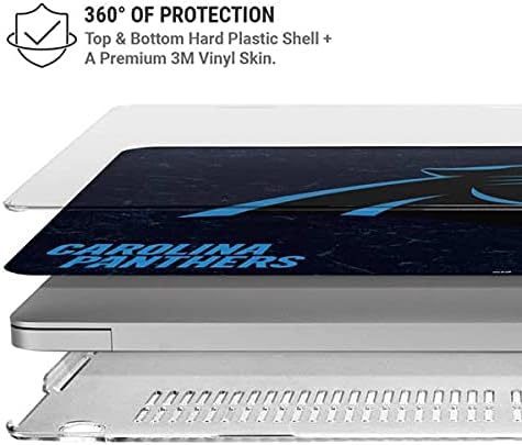 Skinit Case + Skin Compatible with MacBook Air 13in M1 (2021) - Officially Licensed NFL Carolina Panthers Distressed Design