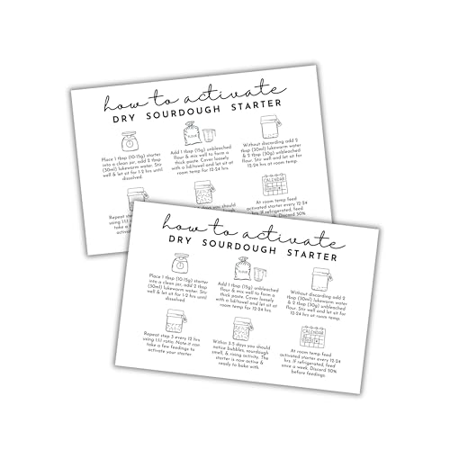 Cartes d'entretien pour levain maison le lot de 30 fiches de cuisson de 10x15 cm