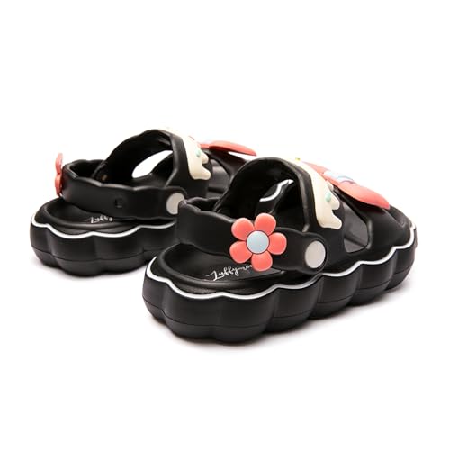 Luffymomo Little Kids Boys Girls Eva Sandals Lightweight Summer Sandal Double Back Stap with Flower and Bow3