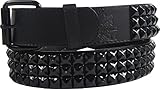 BodyPunks Punk Rock Classic Pyramid Studded Leather Belt Large (Waist Size: 33