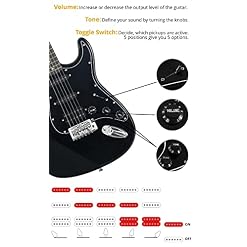Rocktile Banger’s PowerPack Guitare electrique – Ensemble de Guitare électrique Noir – Kit avec Ampli de 25 W, Housse… - Les Beatles, Paul McCartney, John Lennon, RIngo Starr, George Harrison Rocktile Banger's PowerPack Guitare electrique - Ensemble de Guitare électrique Noir - Kit avec Ampli de 25 W, Housse… – Image 5