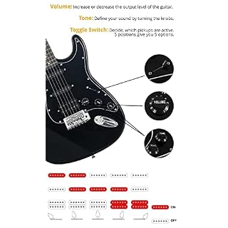 Rocktile Banger’s PowerPack Guitare electrique – Ensemble de Guitare électrique Noir – Kit avec Ampli de 25 W, Housse… - Les Beatles, Paul McCartney, John Lennon, RIngo Starr, George Harrison Rocktile Banger's PowerPack Guitare electrique - Ensemble de Guitare électrique Noir - Kit avec Ampli de 25 W, Housse… – Image 5