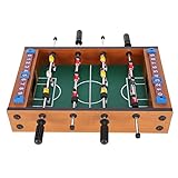 Hamwesh Tischfußball, 13,6 X 8,5 Zoll Mini-Kickertisch mit Dicker Rohrwand und Kollisionssicherer Baumwolle, Tischfußballspielset aus Holz für Spielzimmer, Partys, Familienabende