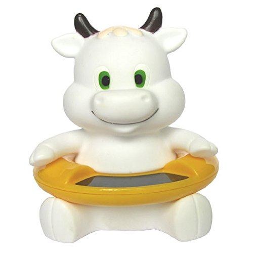 Image of Baby Bath Thermometer Floating Bathtub Toy Cow