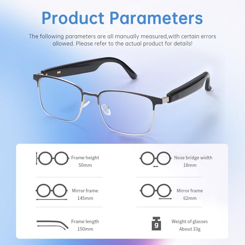 Image of Smart Glasses for Men Women, Photochromic Lenses, Bluetooth Polarized Lenses, Open Ear Design, Build-in Mic Speakers Bluetooth Glasses, Hands-Free Listening for Working Business - Gold