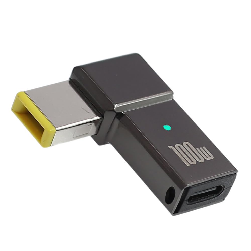 USB C to Laptop Charger Converter, Type C to DC Plug, 100W PD, Charging Connector for Thinkpad X1 Legion Y7000P Laptop 20V (11 x 4.5mm Thinkpad Large Needle)