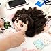 CHGCRAFT Doll Wigs Doll Hair Wefts for Rerooting Black Doll Hair Extensions for Doll Hair Making Doll DIY Making Accessories Figurine Wigs