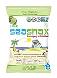 SeaSnax Organic Extra Virgin Olive Oil Roasted Seaweed Snack LIME Big Grab 0.36 oz - 12 Count Seaweed Snacks With the Salty Crunch of Chips