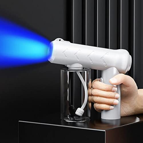 Atomizador de álcool portátil, nanorpulverizador branco 380 ml sem fio para jardim para casa