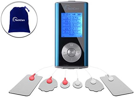 TechCare Mini Tens Unit Machine 10 Massage Modes Rechargeable Muscle Stimulator