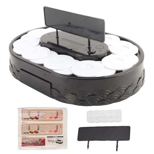 QANYEGN Swing Tray Turntable, Rotating Sushi Machine, Automatic Rotating Table Display Stand for Sushi Dessert Cupcake Macarons (Sushi Driver)