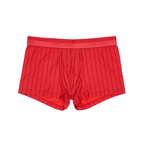 HOM - Para Hombres - Comfort Bóxer Briefs 'Chic' - Semitransparente - Red - Tamaño S