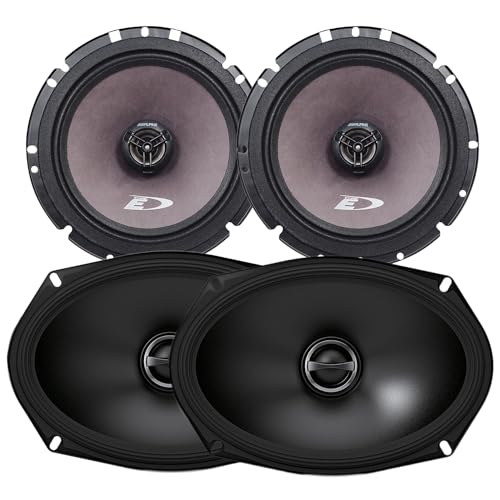 Alpine S-S69, S-Series 6x9 2-Way Coaxial Car Speakers, 260W (Pair)