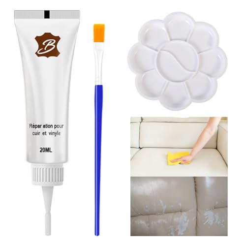 Kit Riparazione Pelle,Crema Riparazione Pelle,Rinnovo Manutenzione Auto per Sedili (Bianco 1pcs)