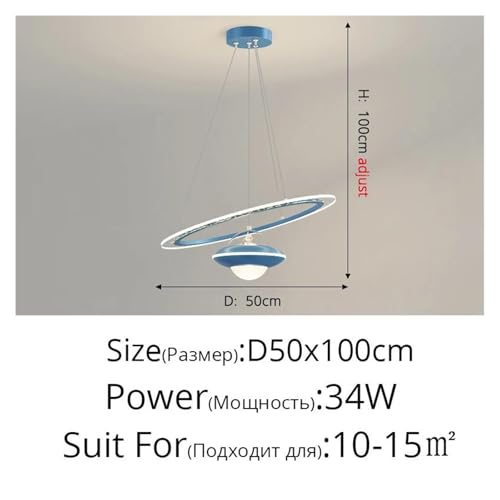 Lustre LED moderne suspension plafond dorée 3 couleurs pour décoration chambre - 2