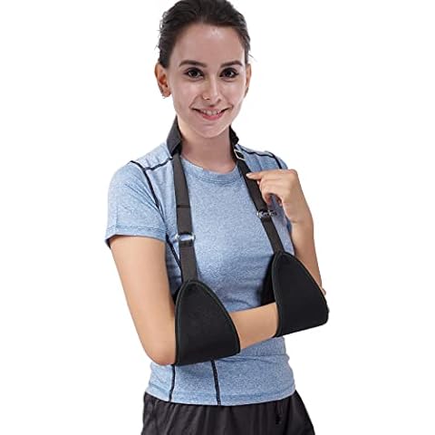Triangle Dislocated Arm Sling Medical Shoulder Immobilizer Rotator Cuff Wrist Elbow Forearm Support Brace Strap with Soft Comfortable Padded Lightweight Simple for Broken & Fractured Arm Cover