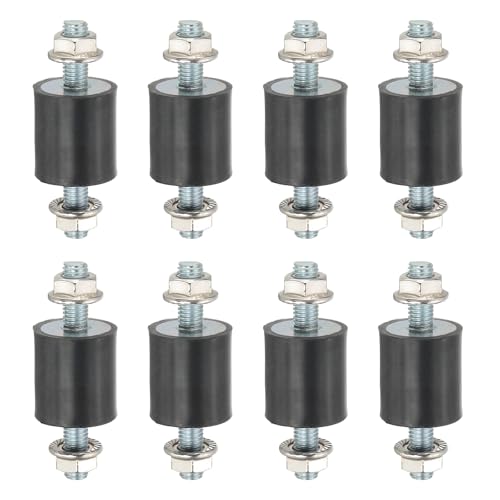Supports isolants caoutchouc M8 PATIKIL 25x25mm avec écrous pour moteur et compresseur d'air