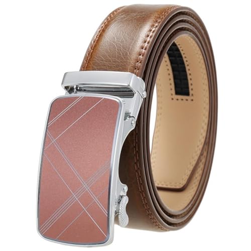 Ceinture homme cuir véritable réglable sans trou avec sa boucle automatique robuste