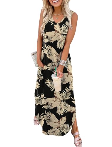 Image of Sampeel Summer Dresses Maxi Dress Vacation Beach Sundresses 2025 with Pockets