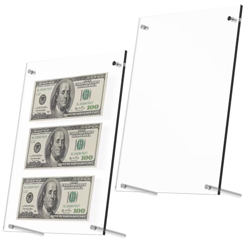 Set de 2 Porta Billetes Acrílicos Transparentes 11.7x8.3 in miniatura 1