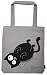 Produktbild moses. Ed, The Cat Shopper Fell in Love | Tragetasche aus 100% Baumwolle | Einkaufstasche Umhängetasche, 42 cm, Grau