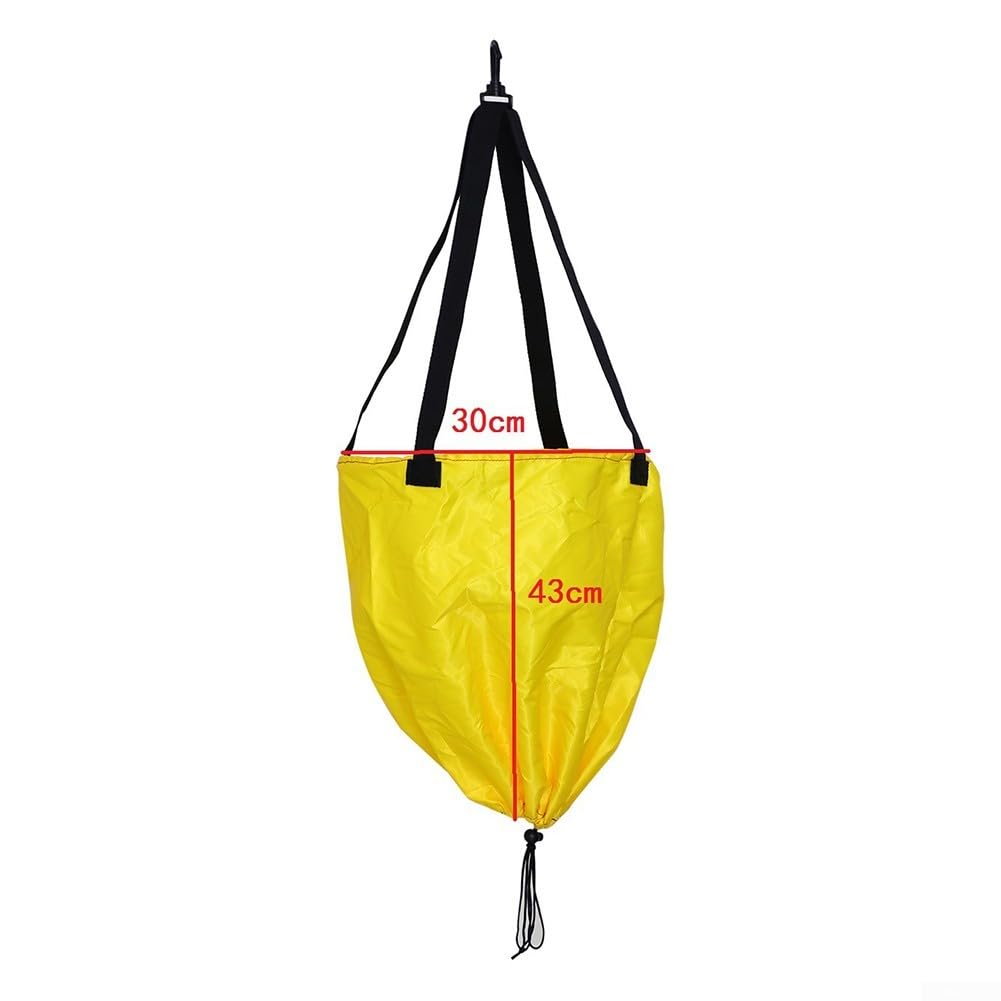 Water Sports Swimming Training Aid Drag Parachute With Adjustable Resistance Belt Yellow Black 4030cm(yellow)